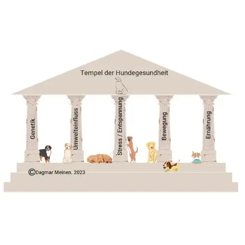 Grafik. Tempel der Hundegesundheit