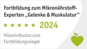 Fortbildungssiegel Mikronährstoffexperte Gelenke und Muskulatur