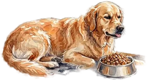 golden retriever teppich napf